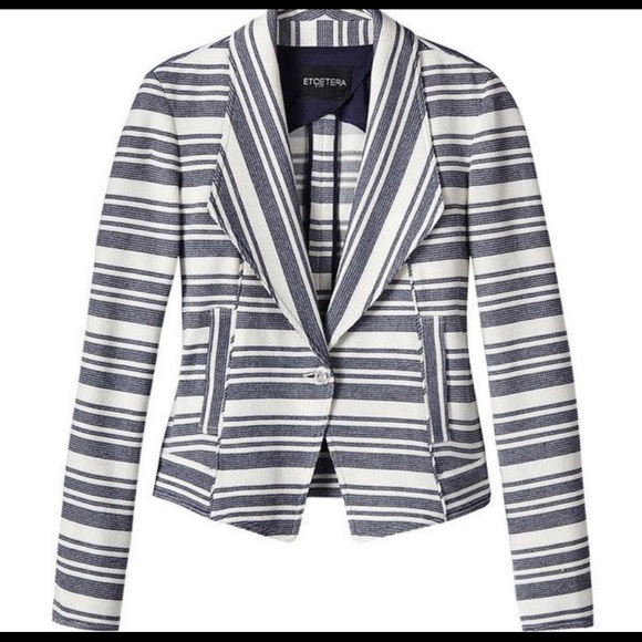 Coats | Nwot Etcetera Stripe 